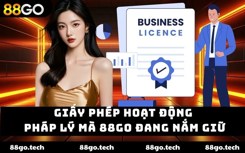 Giấy phép hoạt động pháp lý mà 88go đang nắm giữ